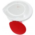 Draufsicht der Emsa Mix & Bake Rührschüssel mit Deckel 2,0 l Weiß/Rot
